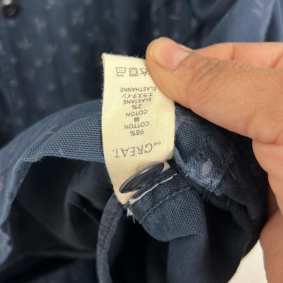 The Great oversize denim printed Shaket with hood size 1 - Picture 8 of 11